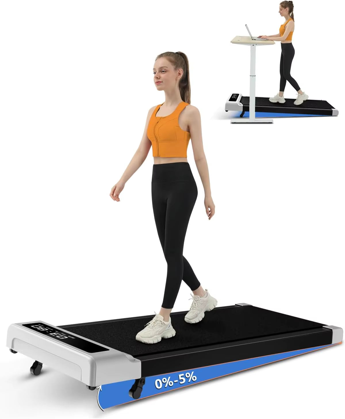 Walking Pad Compact Treadmill 2.5HP with Remote Control